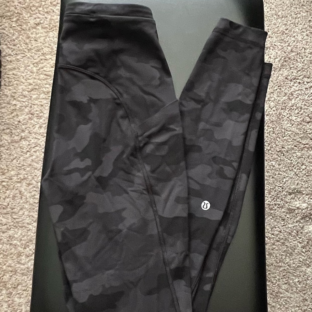 lululemon athletica Black Camo Leggings